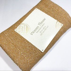 GLOBAL MARKETPLACE Woven Throw In Mustard
